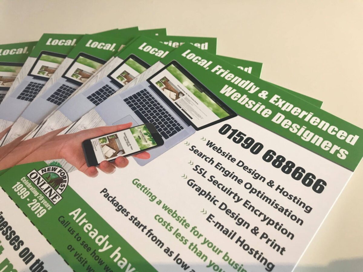 Businesses save 10% on website design and build services with this leaflet