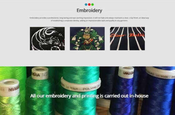 Embroidery and Printing Website