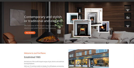 Just fireplaces website