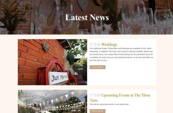 Pub Restaurant Website